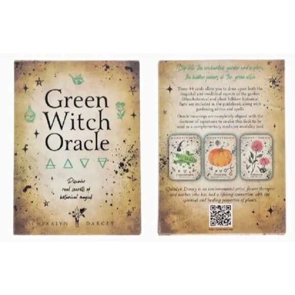 Green Witch 44 Oracle Card Deck & E-Guideboook 3x4" Cards -Spiritual Guidance - Picture 2 of 9